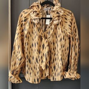 Wit and Wisdom Leopard Print Top